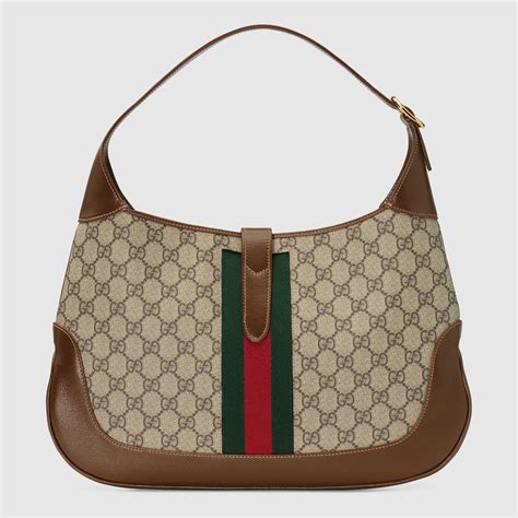 borsa gucci jackie tessuto denim|Borsa hobo Jackie 1961 misura piccola in tessuto GG Supreme.